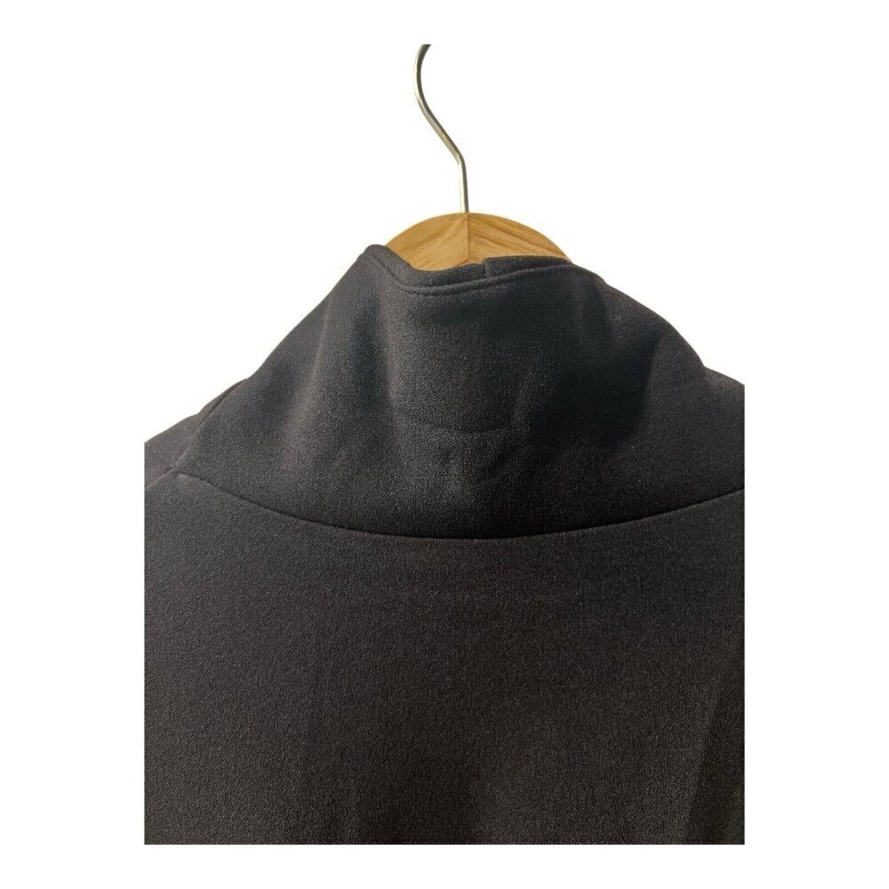 Fashion Women’s Black Open Front Blazer Jacket Plus Size 2XL Peplum 3/4 Sleeves - Picture 4 of 10